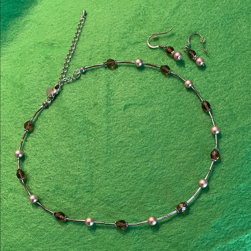 Lia Sophia Brown Sugar Necklace Set